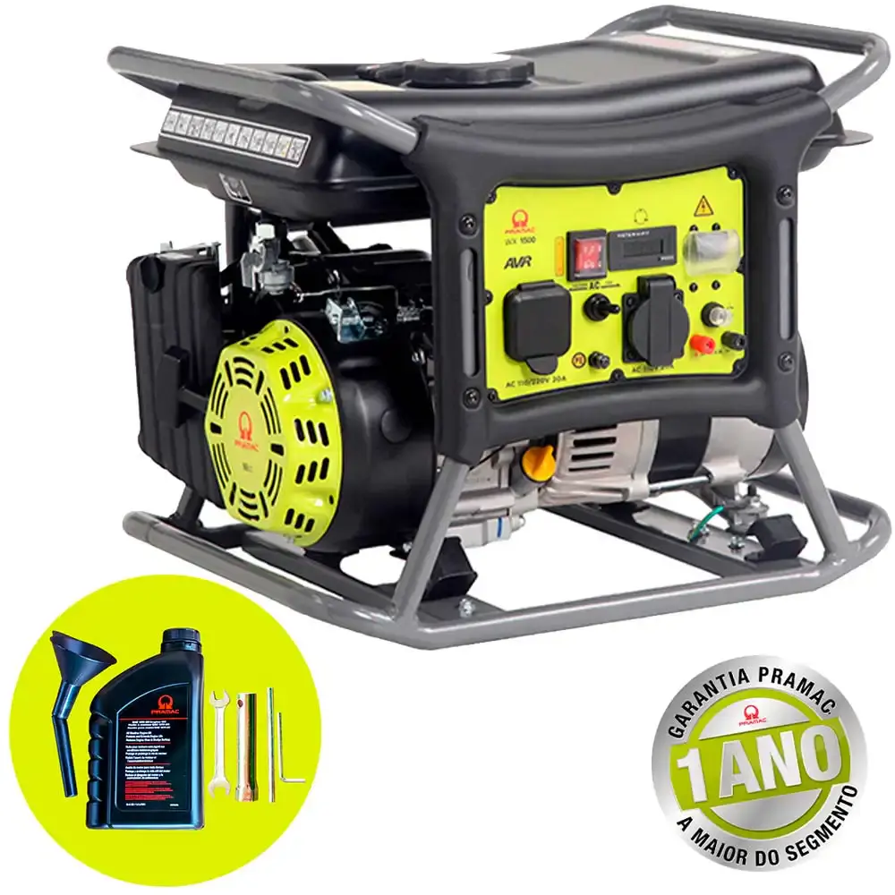 Gerador gasolina 1.5KVA digital com avr 4T WX1500 mono bivolt PR122MXI003I Pramac — fotografia 10