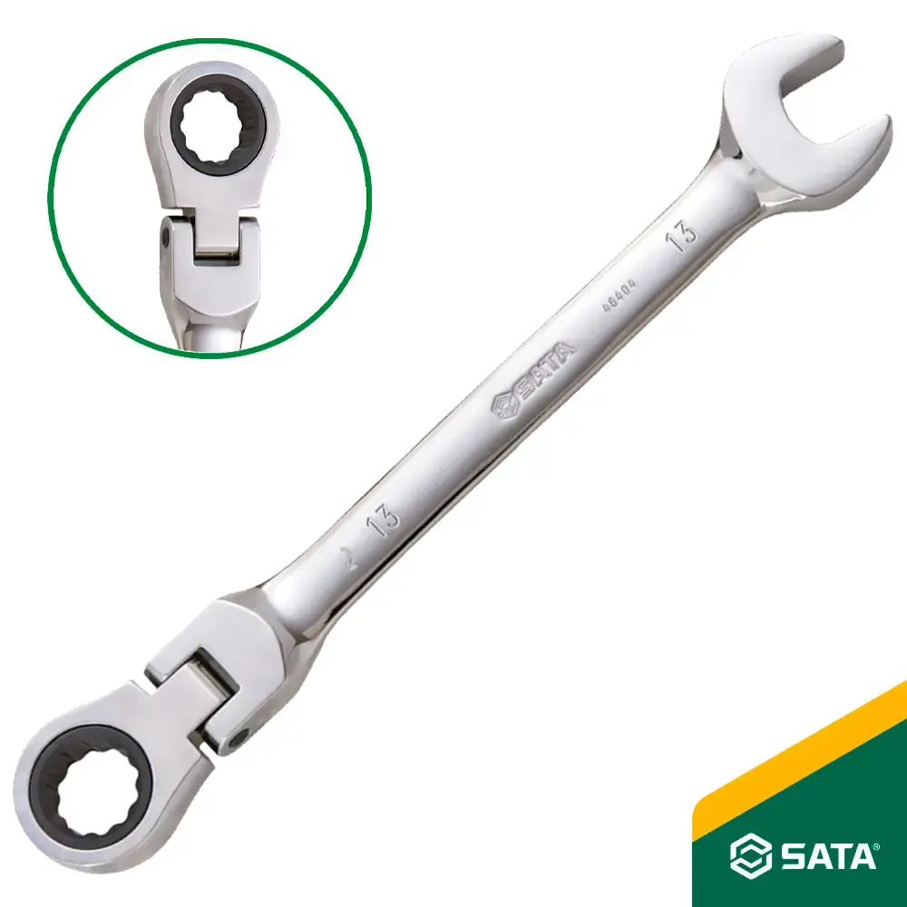 Chave combinada 13MM catraca cabeça flexível ST46404ST Sata — fotografia de referência
