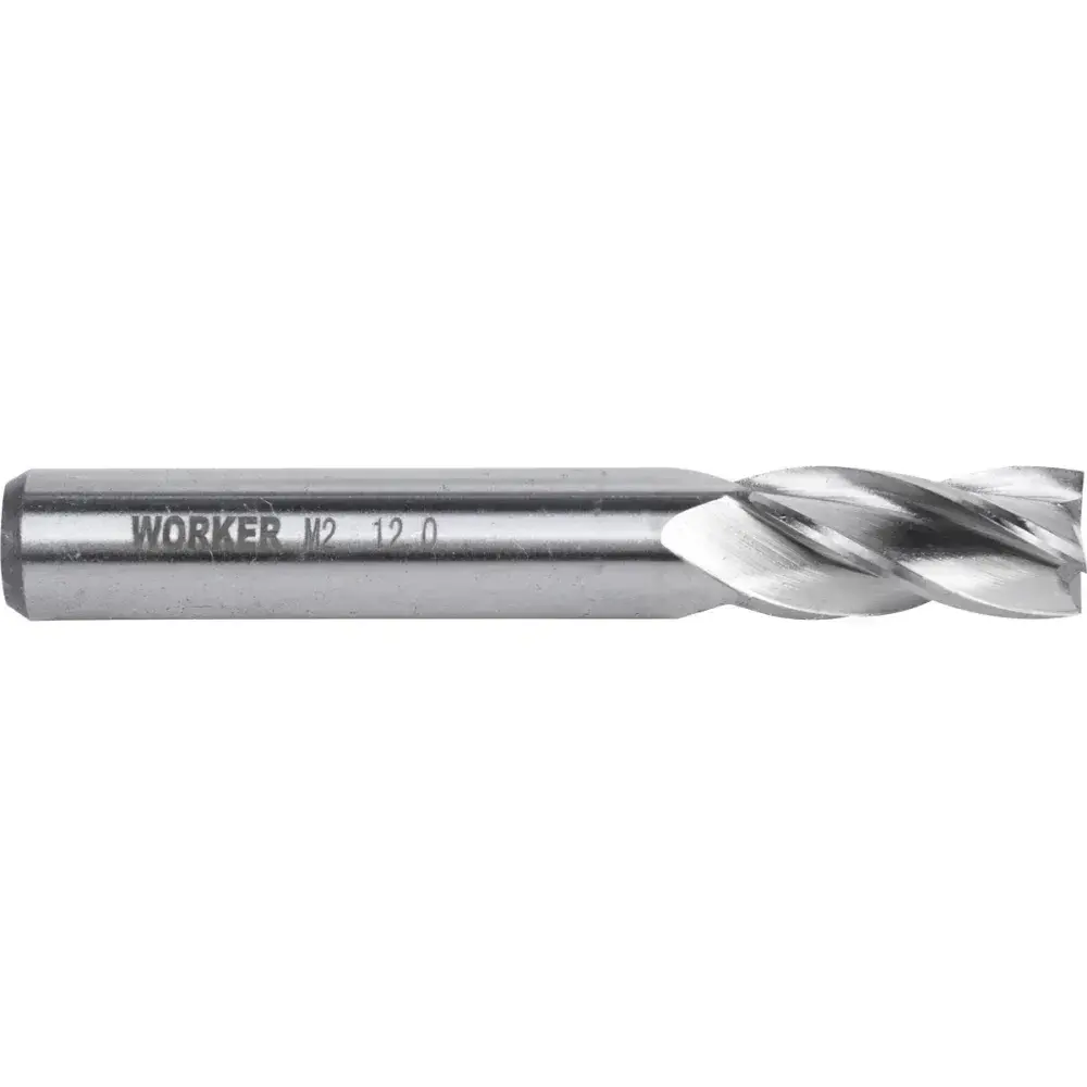 Fresa de topo reto aço rápido 12MM haste 12MM Worker — fotografia 6