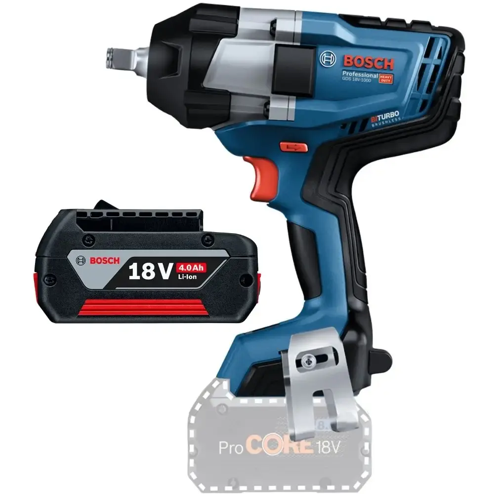 Chave de impacto 18V 1/2 POL 1000 NM brushless com bateria Bosch — fotografia 3