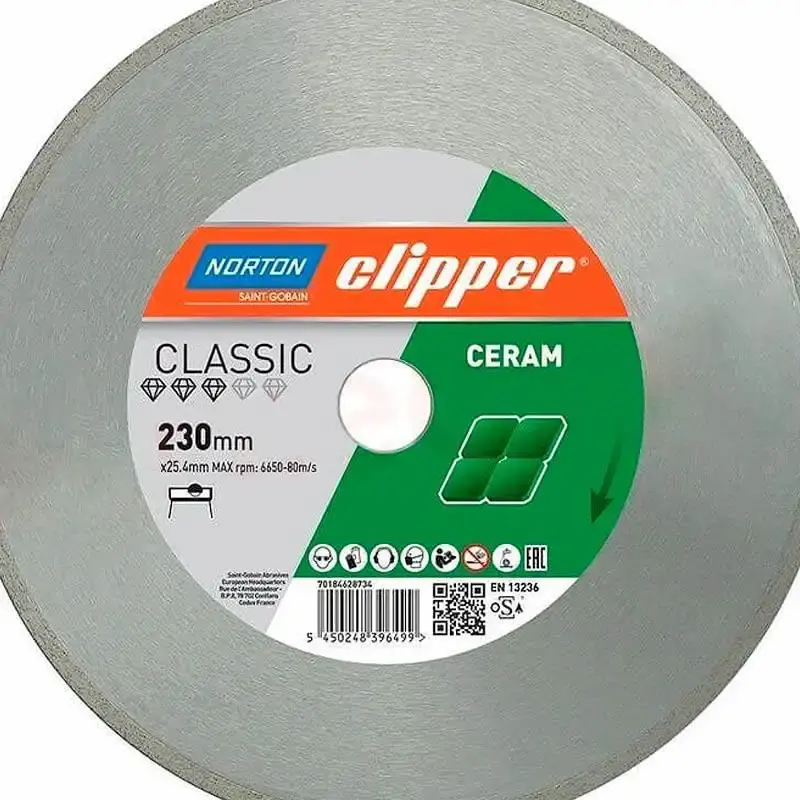Disco Diamantado Clipper 9 Pol x 25.4MM Classic Cerâmica 70184628734 NORTON — fotografia 2