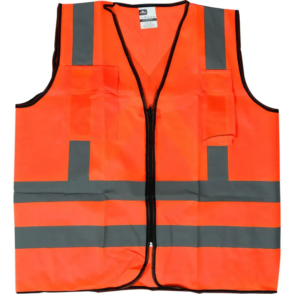 Colete laranja fluorescente refletivo tamanho g Worker