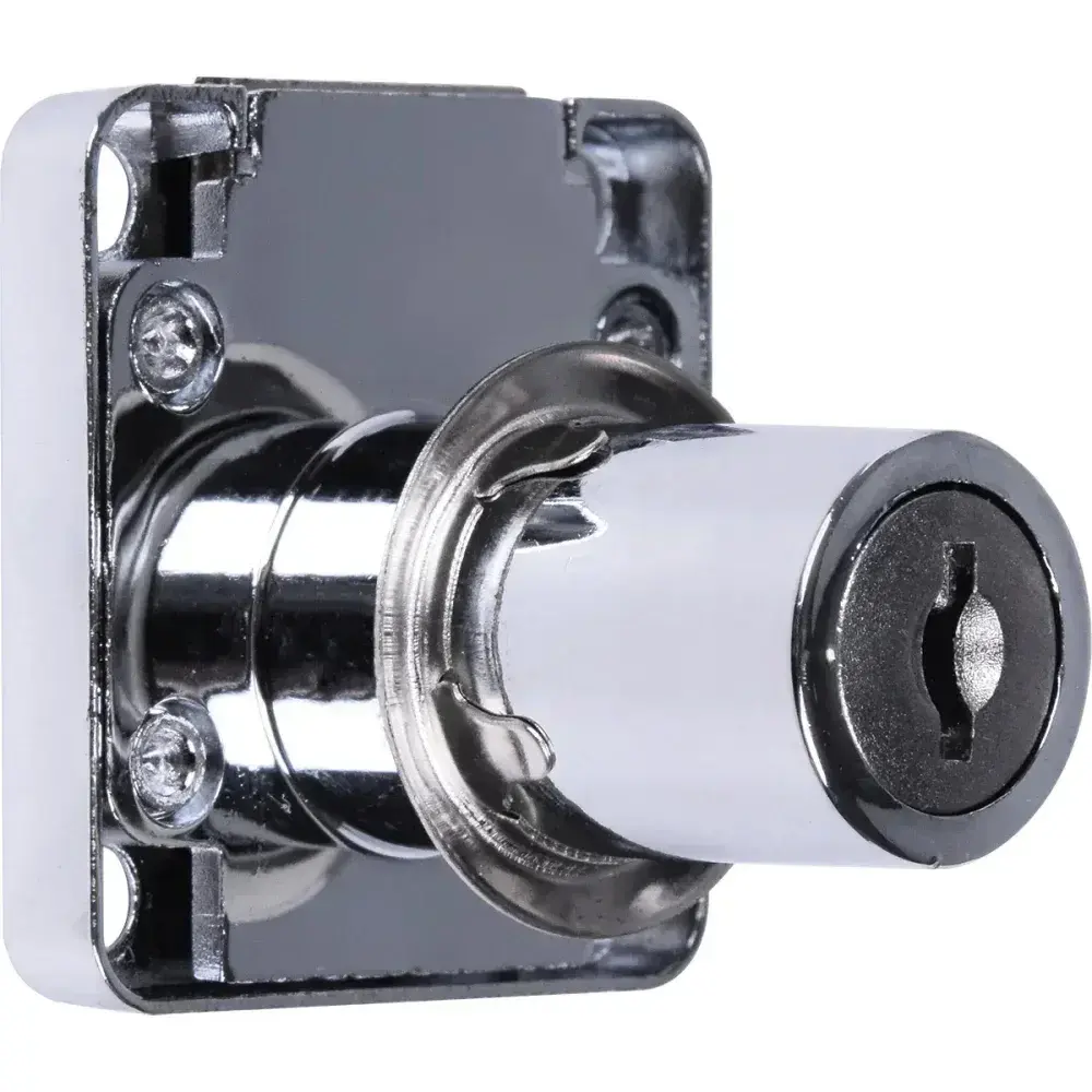 Fechadura universal para gaveta 32MM cromado Kala — fotografia 7