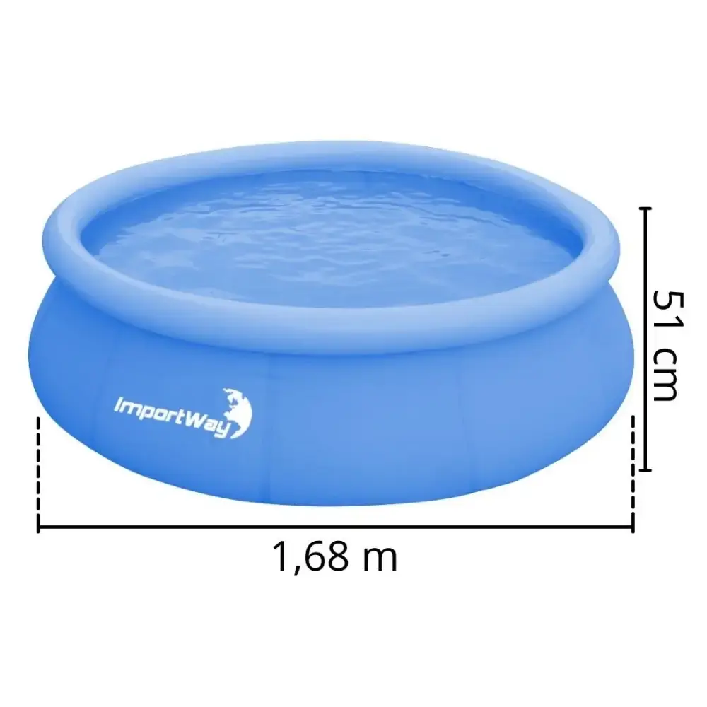 Piscina inflável com borda 1000L IWPBI1000 ImportWay — fotografia 5