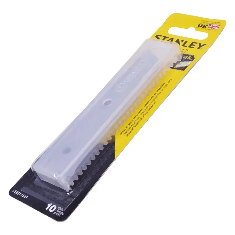 Jogo de lâminas para estilete 10 pçs retrátil 18MM Stanley — fotografia 9