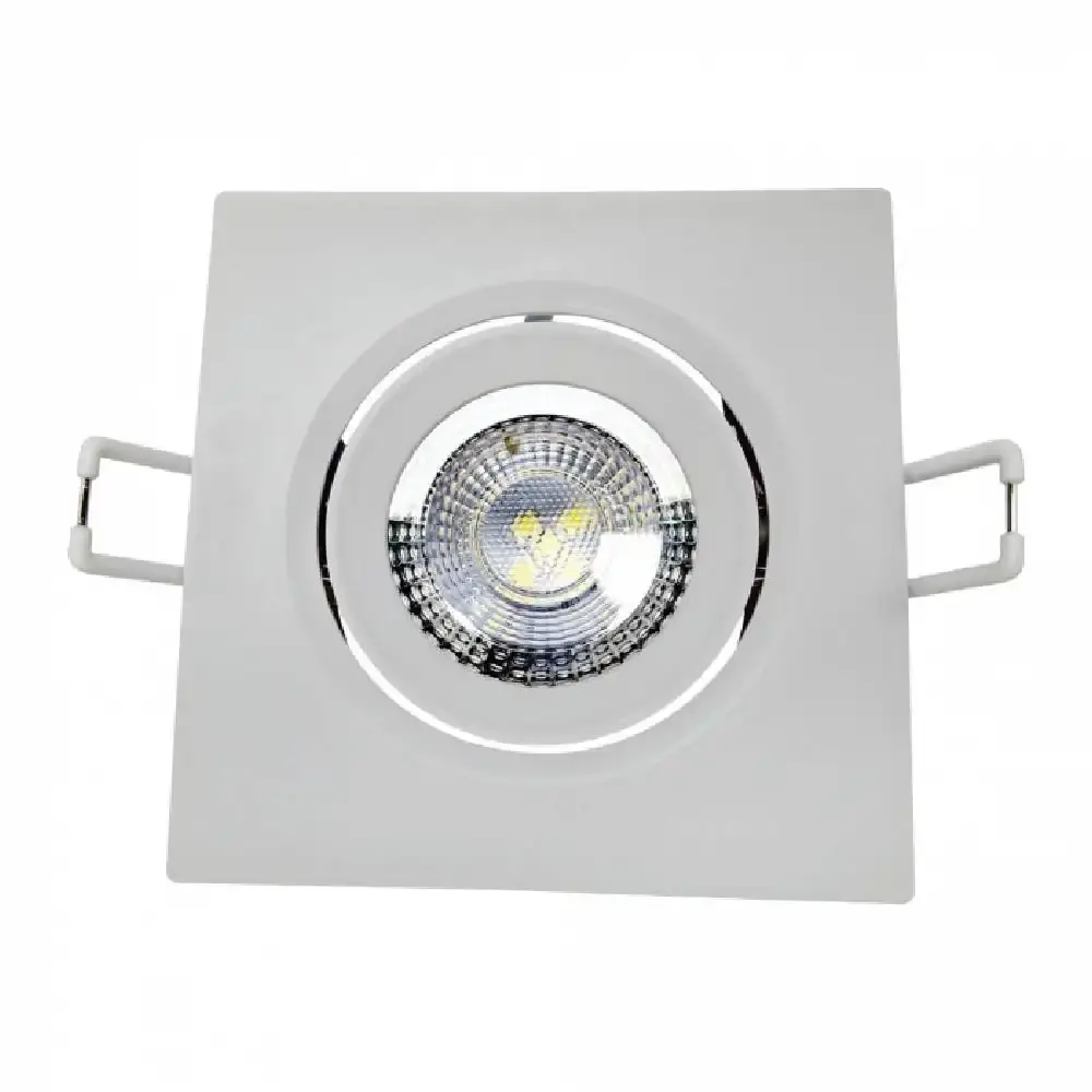 Kit 5 spots lâmpadas led quadrada 5W 3000K embutir Avant — fotografia 4
