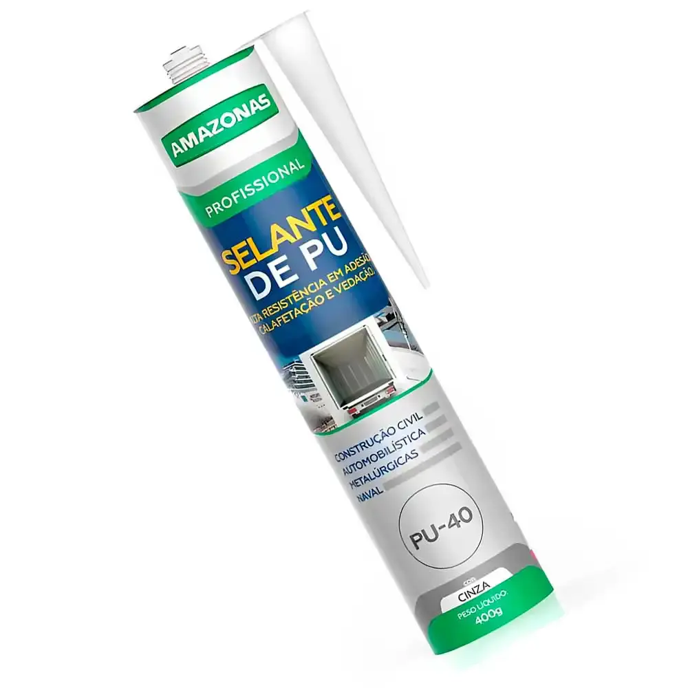 Selante PU tipo sikaflex 310 ML cinza Amazonas — fotografia 4