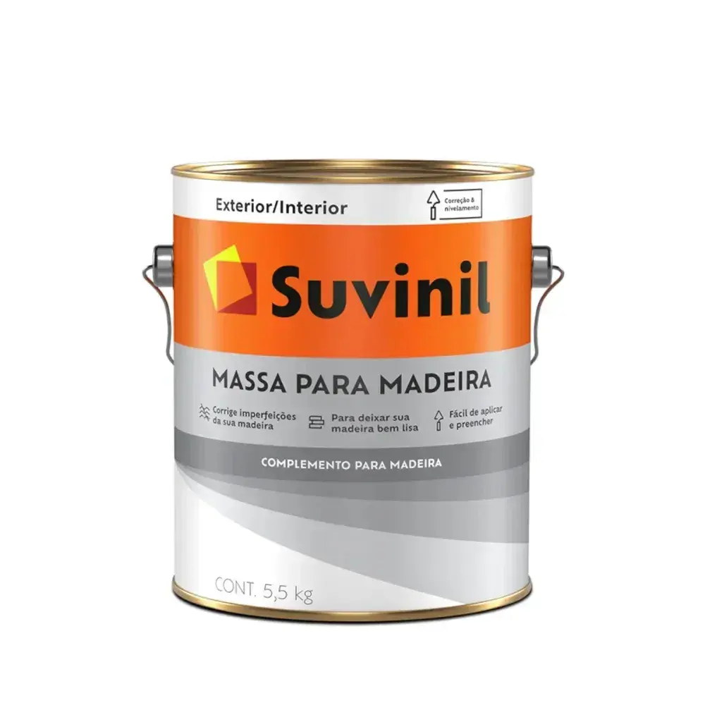 Massa para madeira branco 5,5KG Suvinil — fotografia 2