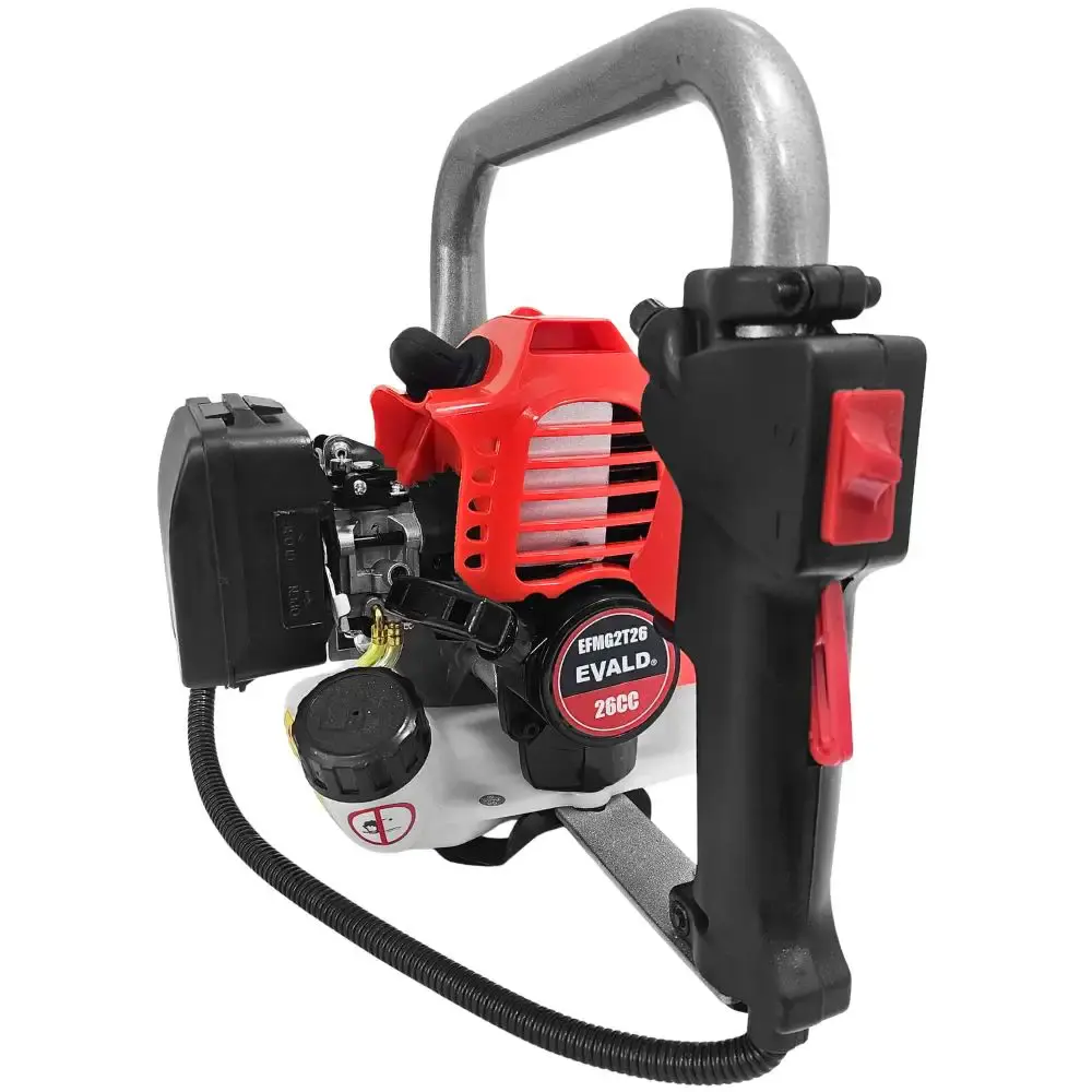 Furadeira de mourão a gasolina 26CC 2T reversão com 2 brocas Evald — fotografia 4