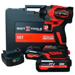 Chave de impacto 21V SGT-7503 4AH brushless 850NM 2 baterias Sigma — fotografia 2