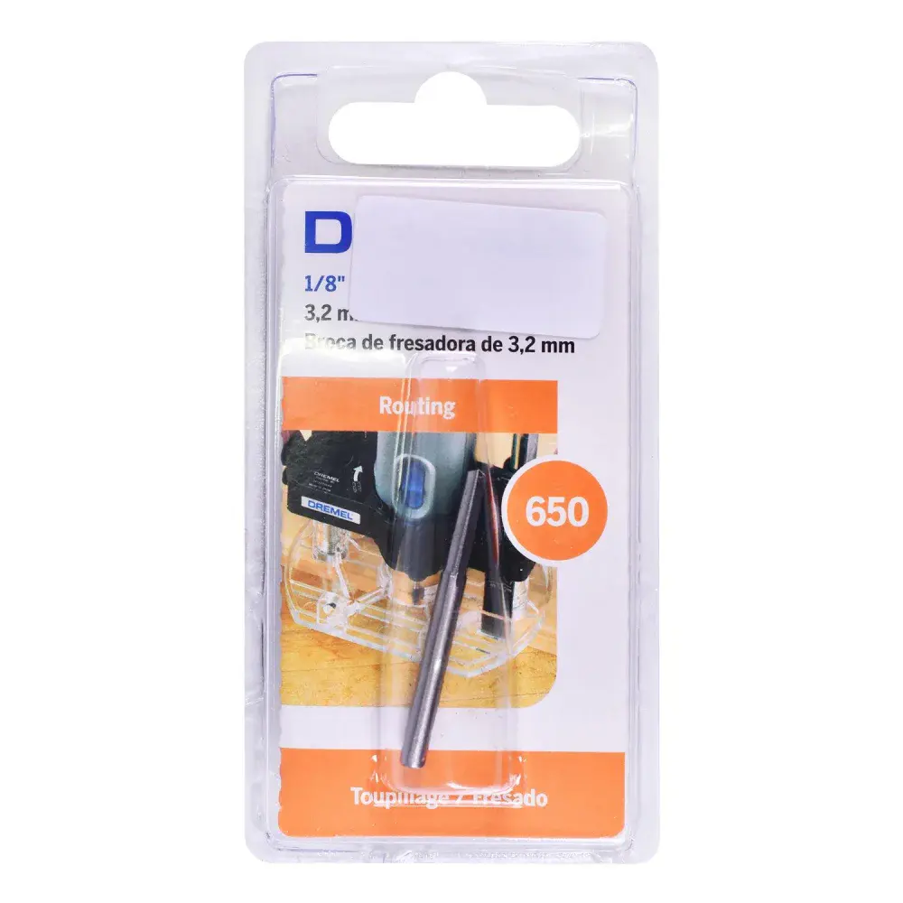 Fresa tipo cilindro de aço rápido 3,2MM 1/8 650 Dremel — fotografia 5