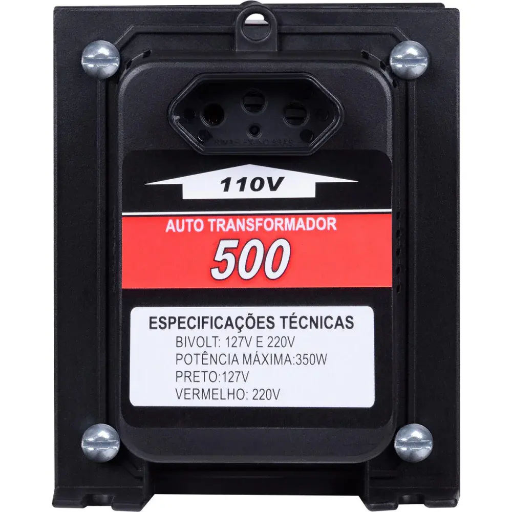 Autotransformador tripolar 500VA 350W biv kitec Importado — fotografia 4