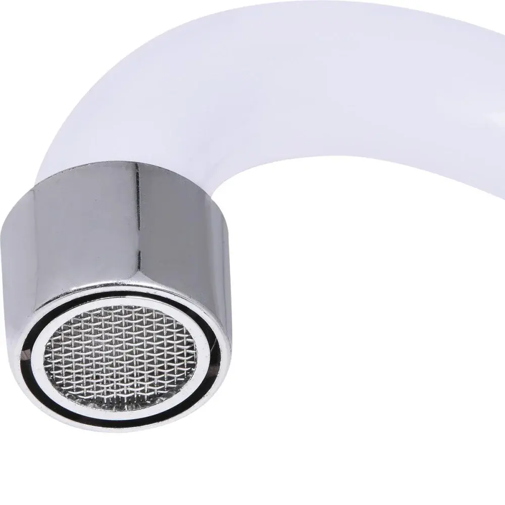 Torneira de parede com bica móvel 1/4 abs branco C66 Liege — fotografia 4