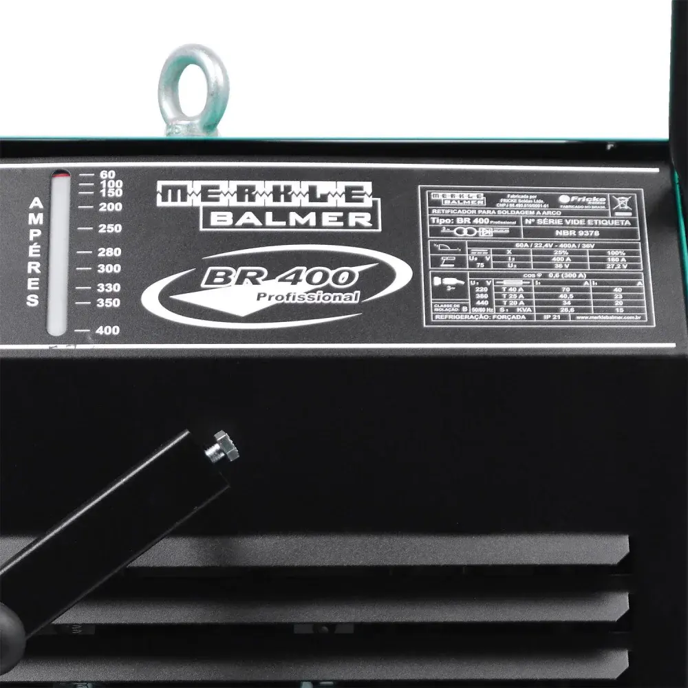 Retificador de solda br 400 400A profissional Balmer — fotografia 5
