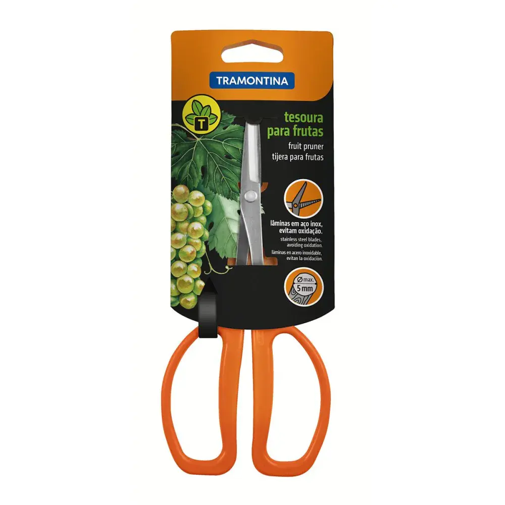 Tesoura para fruta profissional em aço inox 5MM Tramontina — fotografia de referência