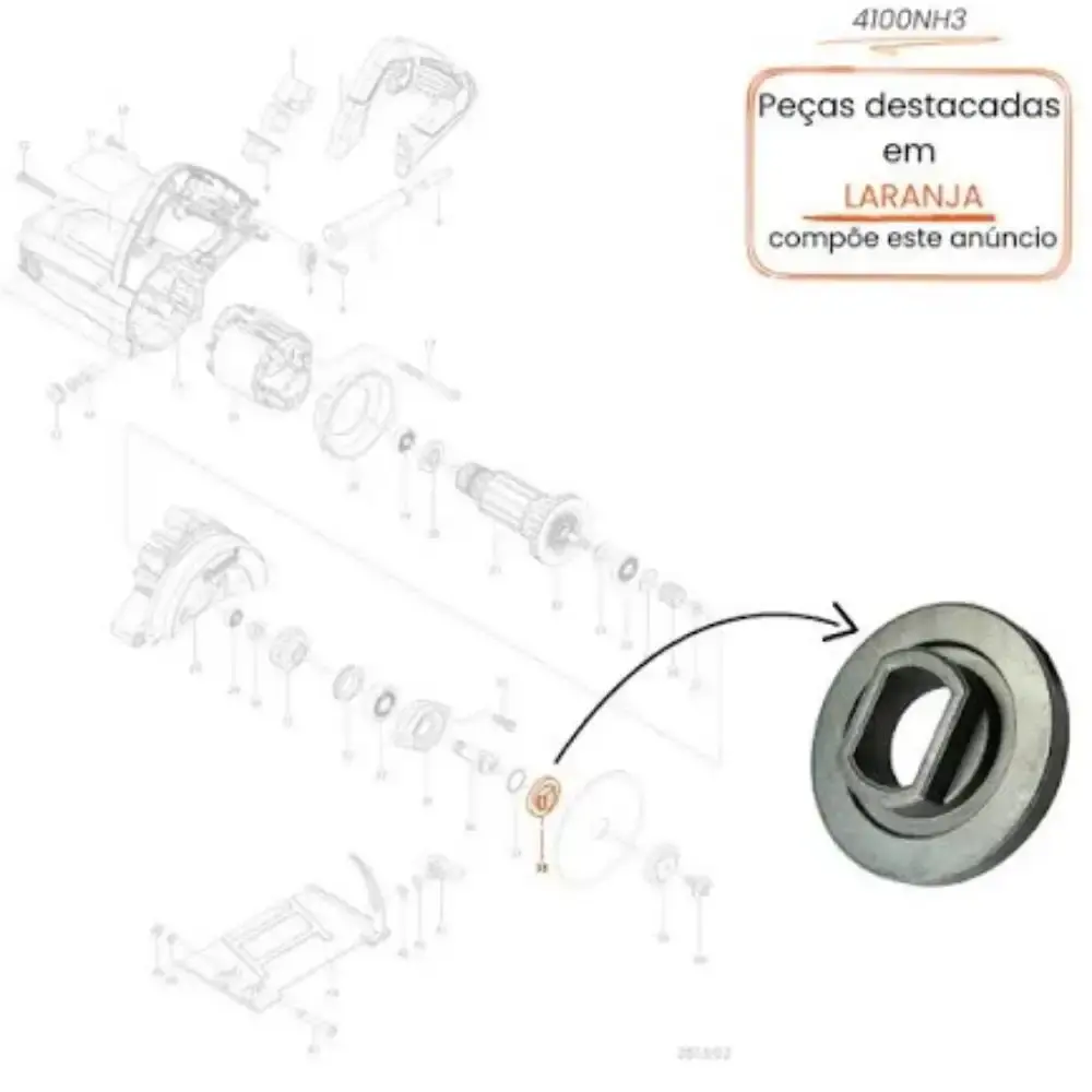 Flange interna para serra mármore 4100NH3 224080-4 Makita — fotografia 5