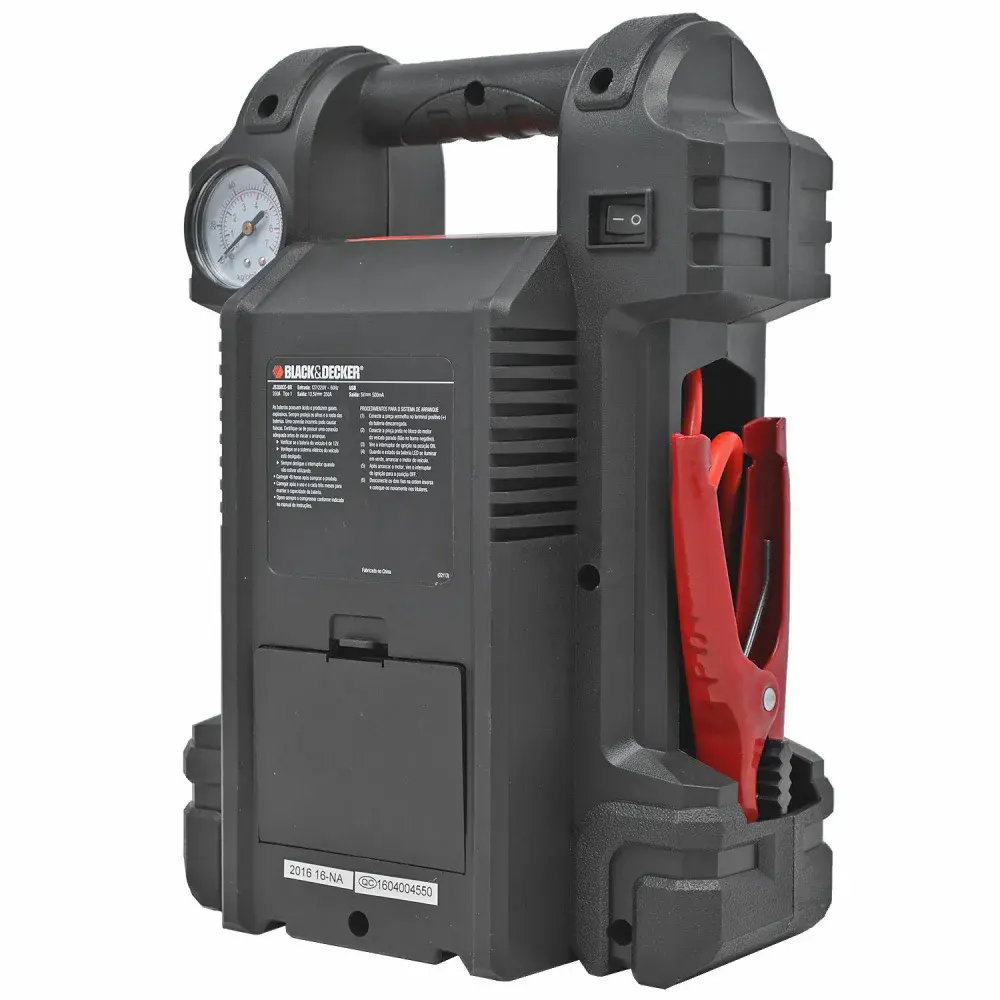 Auxiliar de partida e compressor inflador JS350CC blackdecker Black & Decker — fotografia 3
