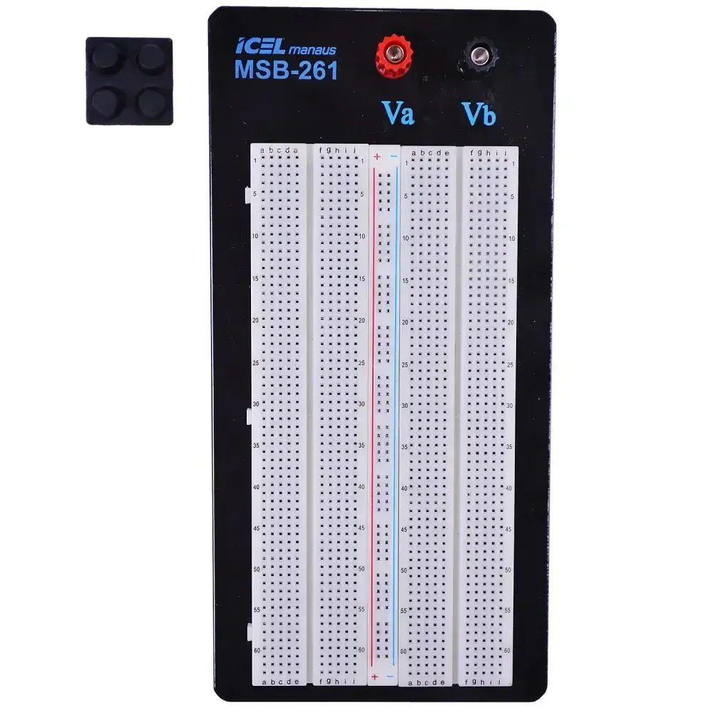 Protoboard com 2 bornes 1360 furos MSB-261 Icel — fotografia 6