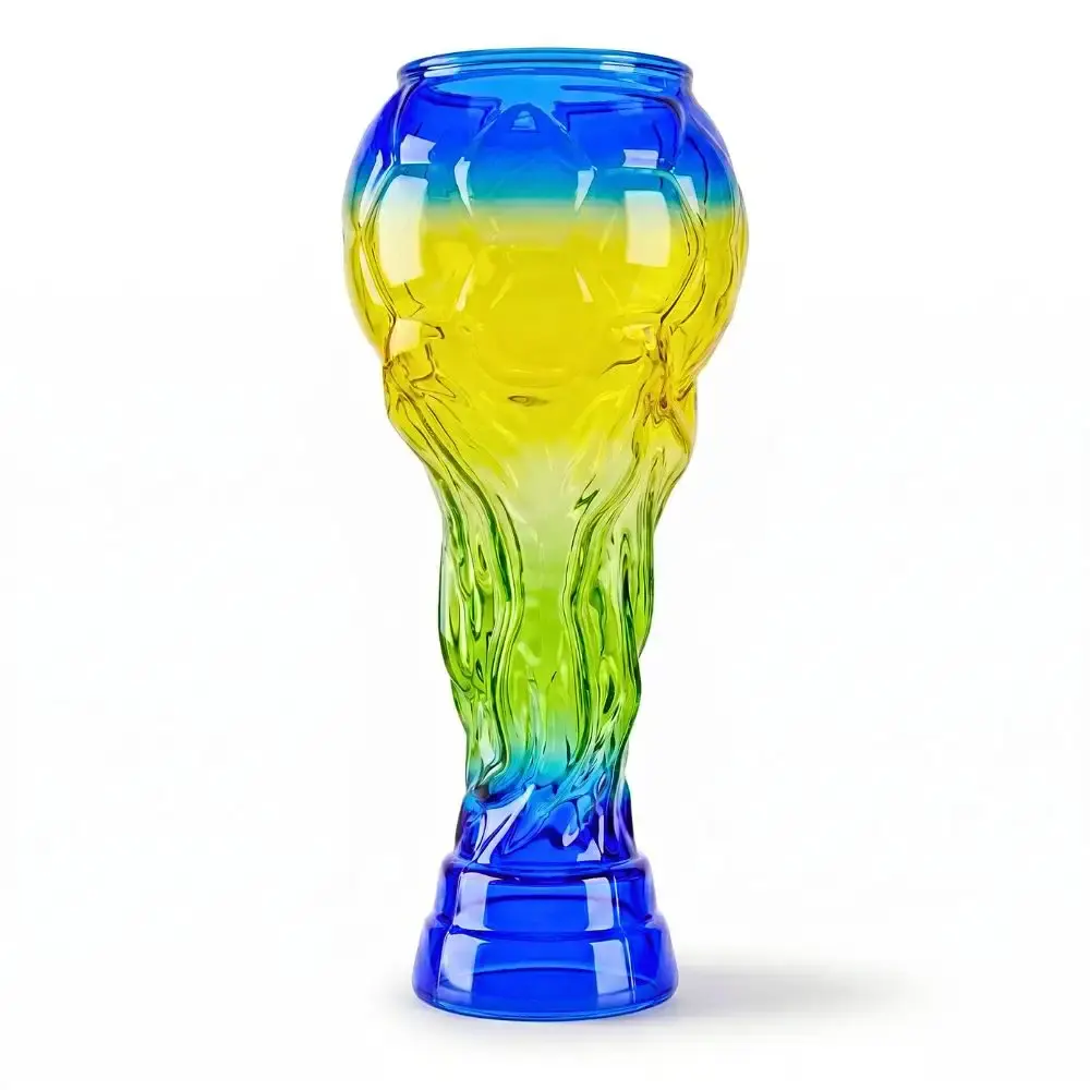 Taça de vidro copa do mundo modelo troféu casa LYS