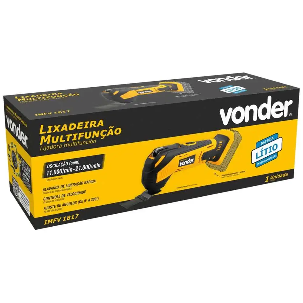 Lixadeira multifunção sem bateria e carregador Vonder — fotografia 5