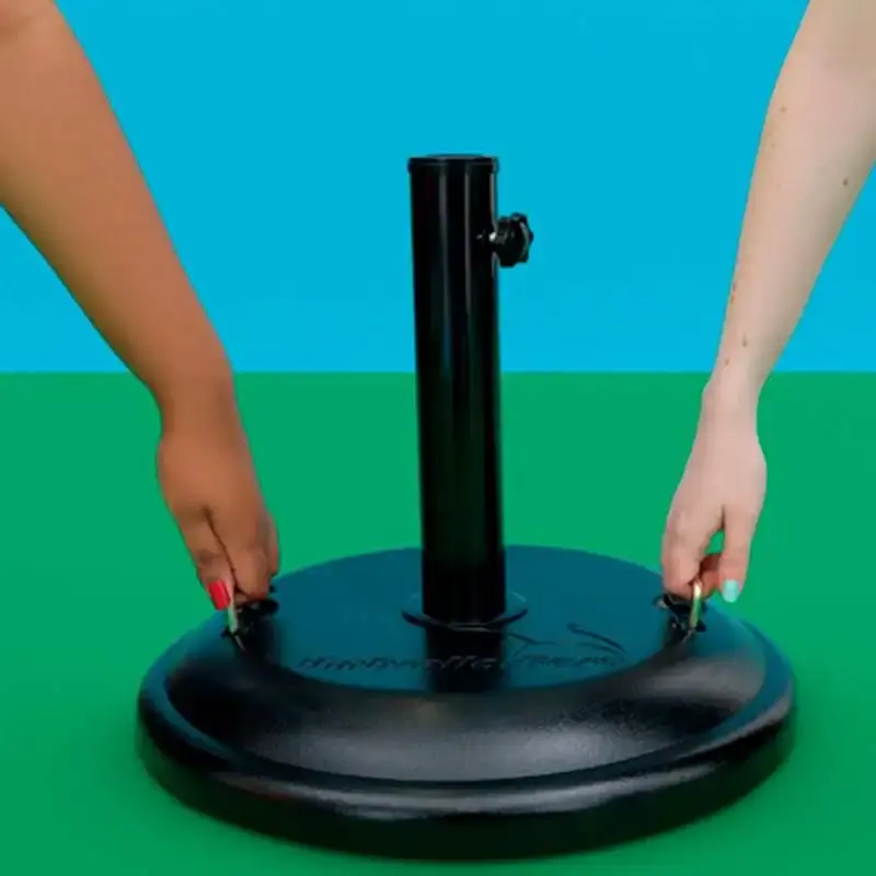 Base 22 KG em Concreto para Guarda-Sol e Ombrellone Haste até 52 MM Preto MOR — fotografia 4