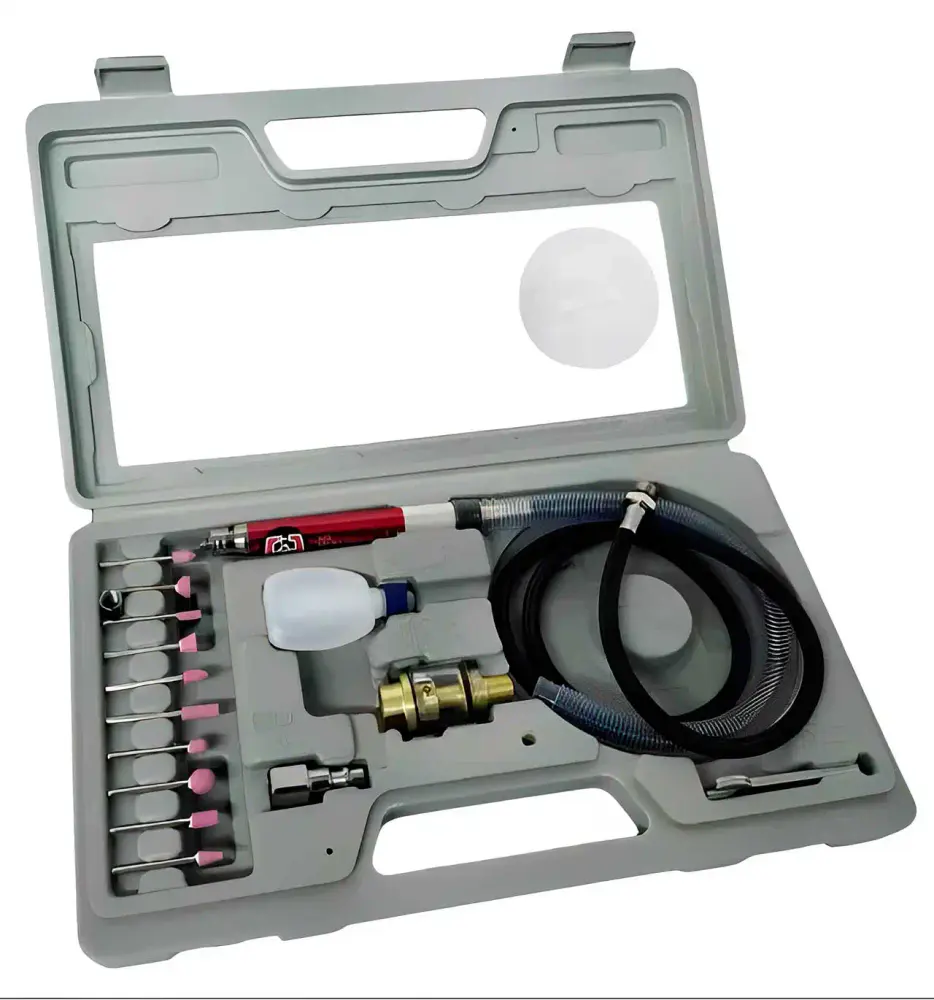 Micro retífica pneumática 1/8 pol SGT-0625 com 10 pontas SGT