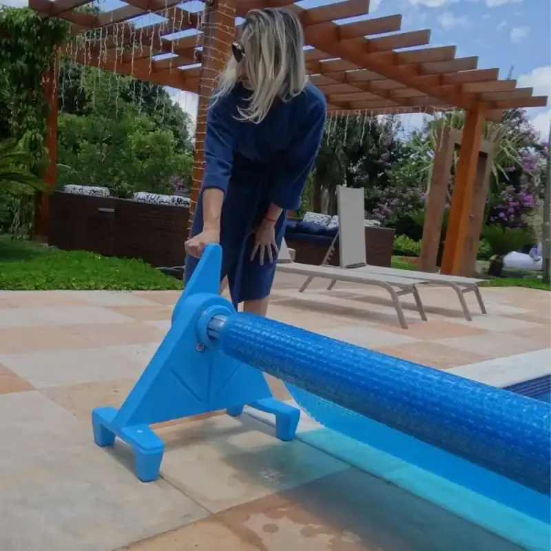 Enrolador para Capa Térmica Piscinas até 4 x 25 Metros em ABS + Tubos de Alumínio SODRAMAR — fotografia 4
