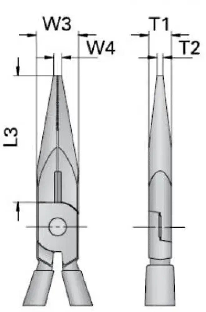 Alicate bico meia cana 8 reto 8132/IOX Gedore — fotografia de referência