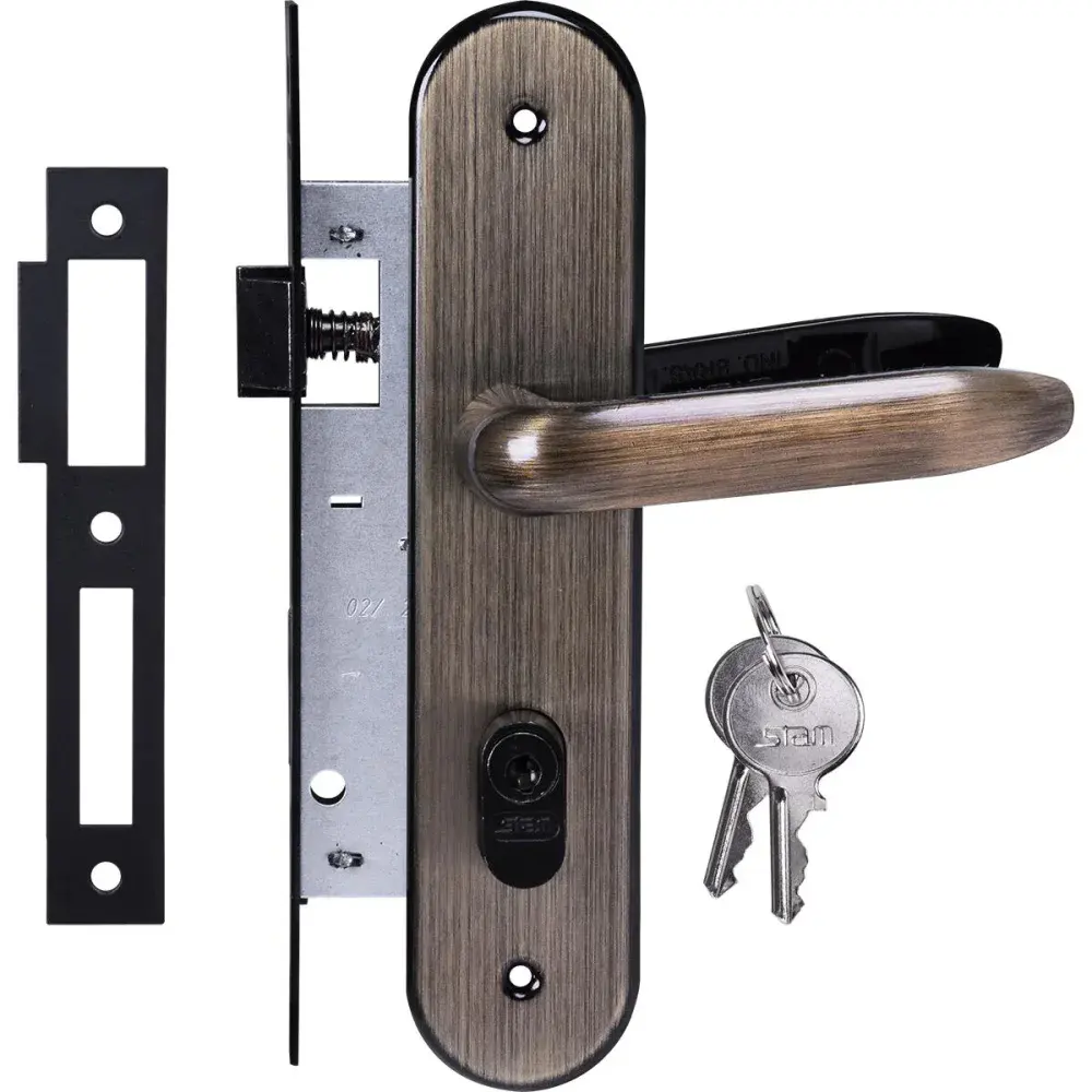 Fechadura externa Stam 804011 escovado alav
