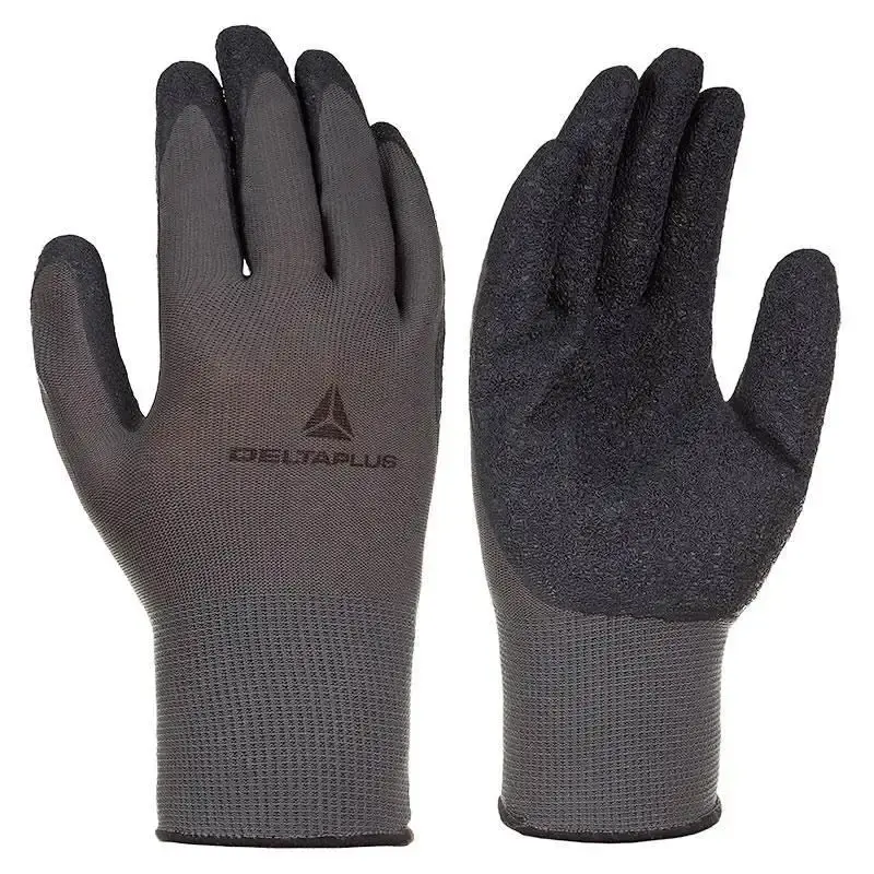 Luva de poliéster banhada à latex com palma corrugada VE630 g 250 MM VE630GR09 delta plus
