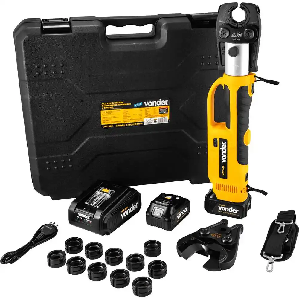 Alicate cortador e crimpador 18v hidráulico a bateria ACC 400 VONDER Vonder Cross