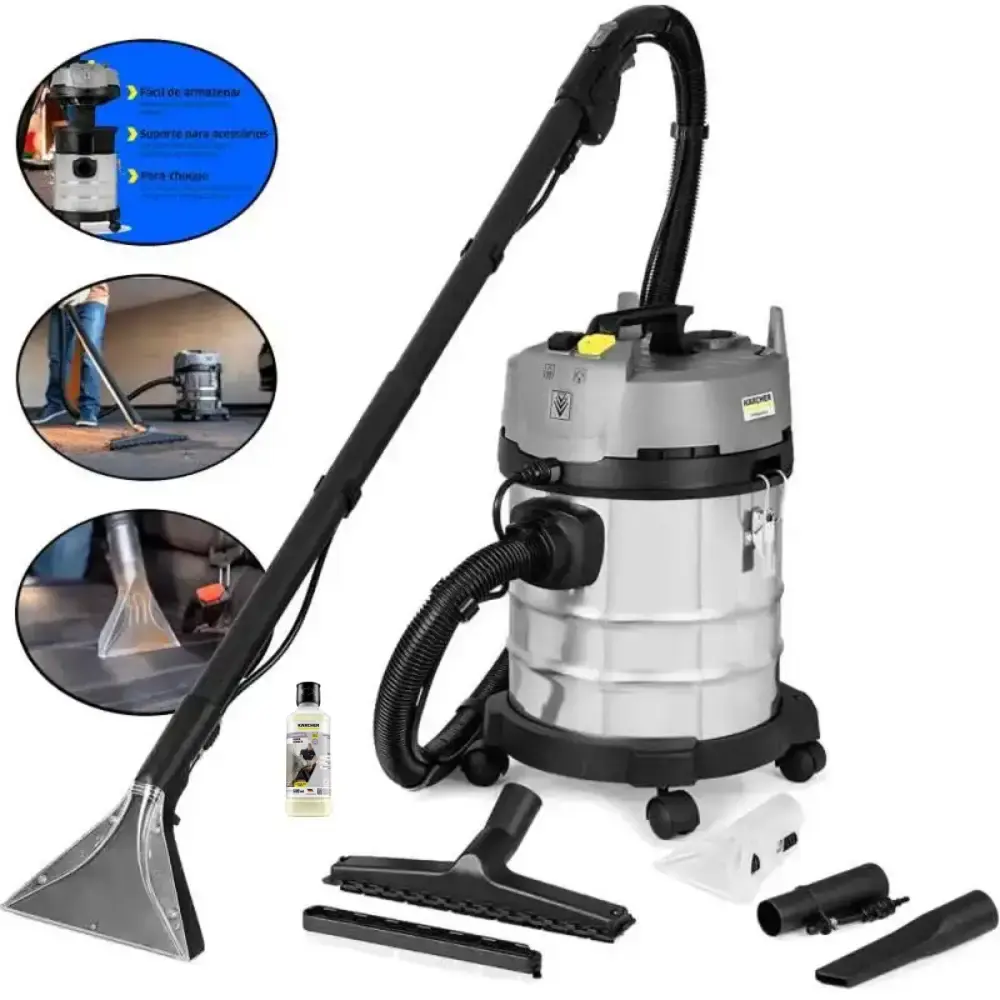 Aspirador e extrator 1700W puzzi 4/20 classic com detergente Karcher 110 V