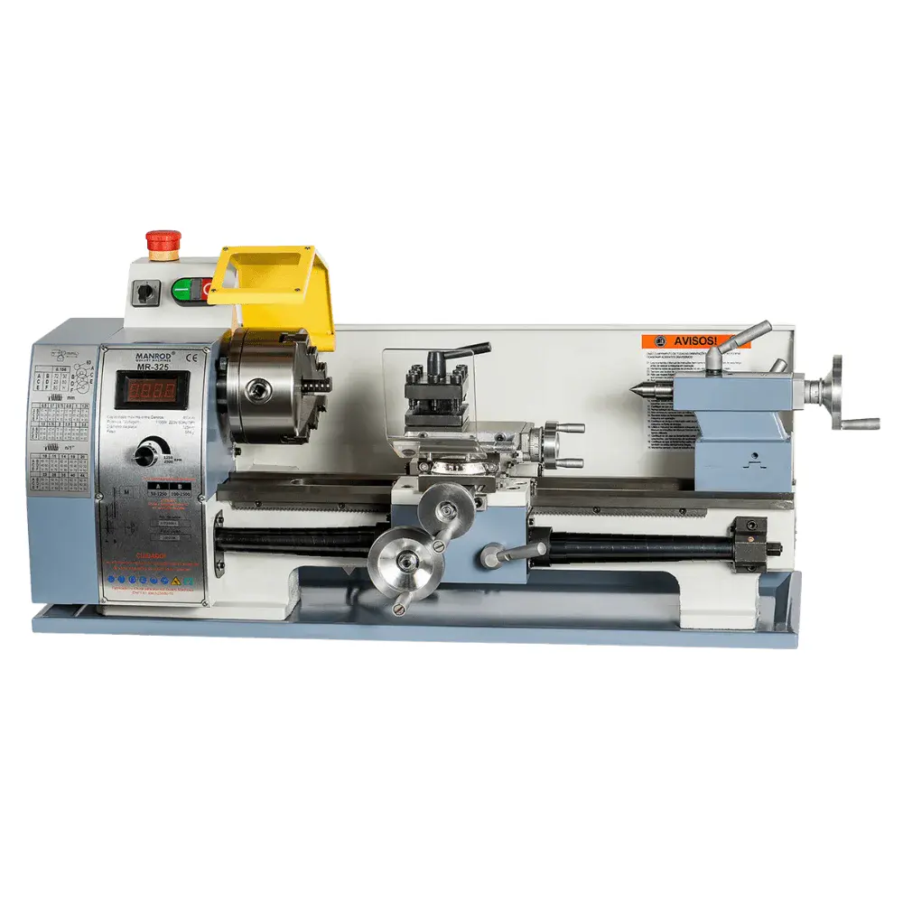 Torno de bancada profissional MR-325 1100W 220V avanço automático Manrod