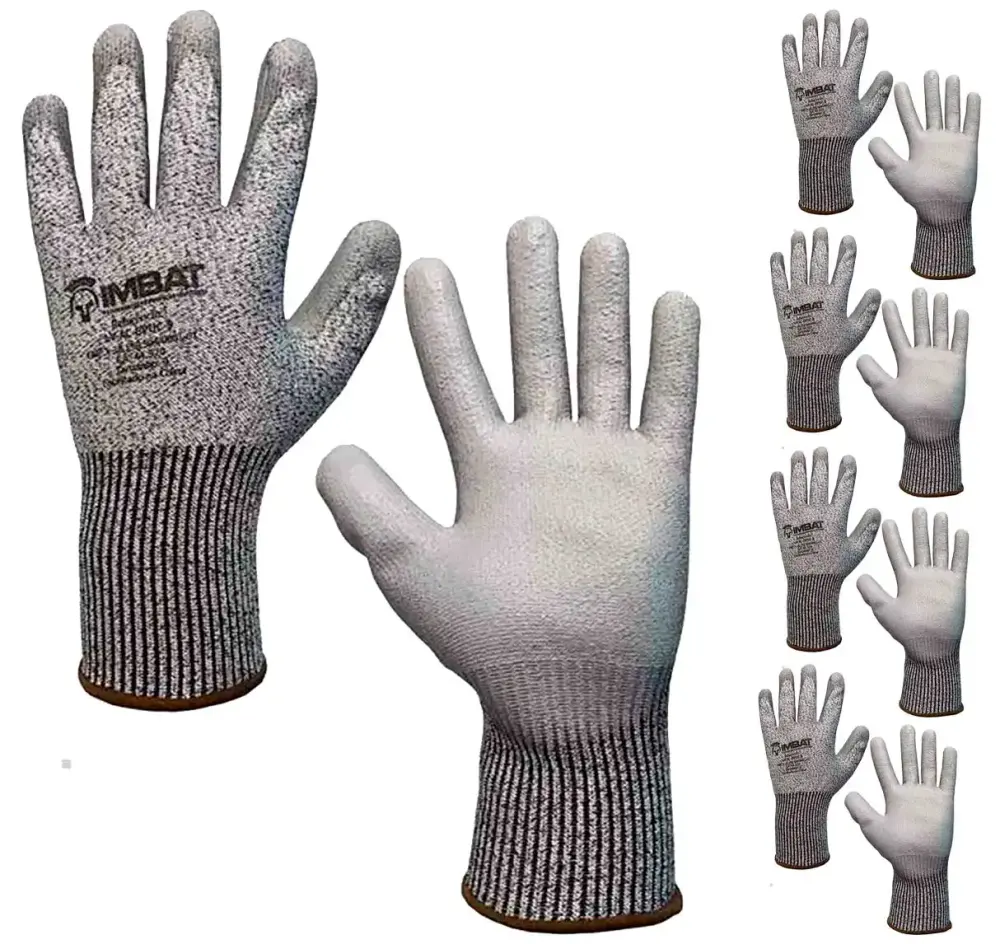 Kit 5 luvas de proteção anticorte PU T9 LV-AC-BPUC-9 Imbat