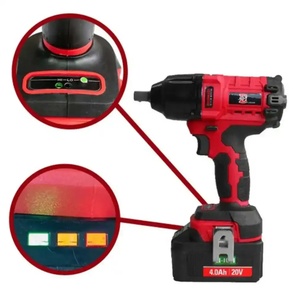 Chave de Impacto Bateria 20V 1/2 polegadas Brush 620NM 4Ah C|Bateria e Maleta SGT-7500-Bivolt — fotografia 6