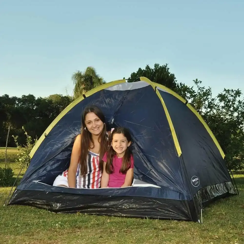 Barraca Camping Iglu Até 2 Pessoas 1 x 1,45 x 2,05 Metros Azul MOR — fotografia 8