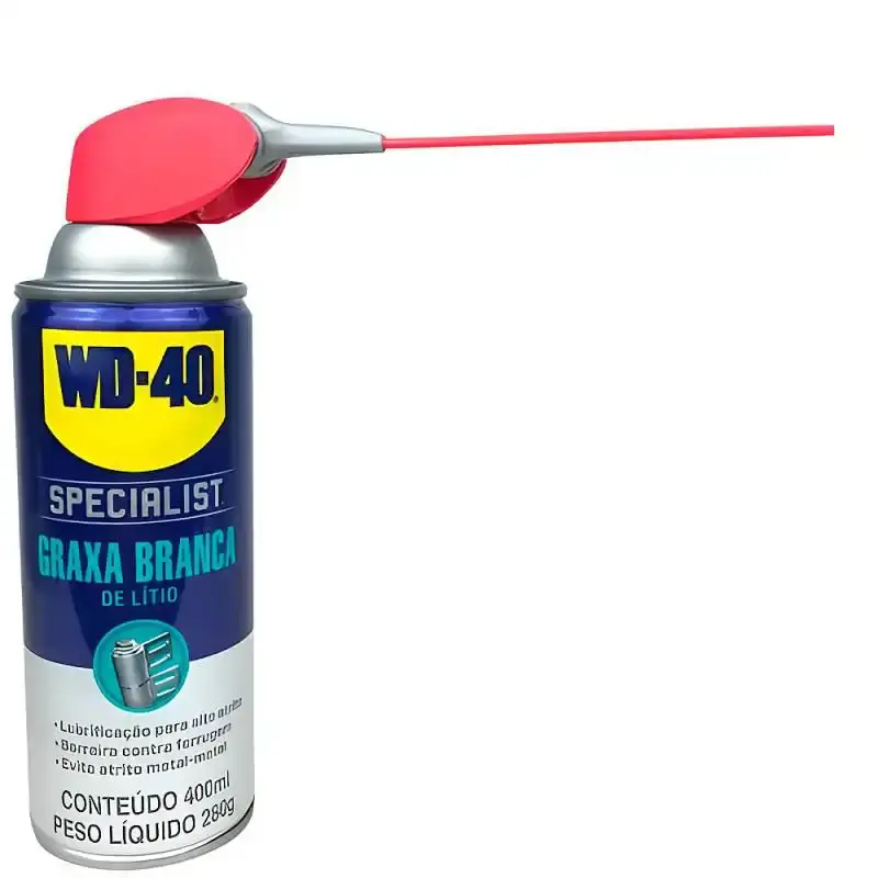 Graxa spray branca de lítio 400 ML alto poder de lubrificação WD40 — fotografia 2