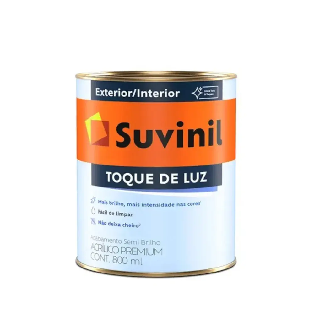 Tinta acrílica semibrilho toque de luz branca 3,6L Suvinil — fotografia de referência