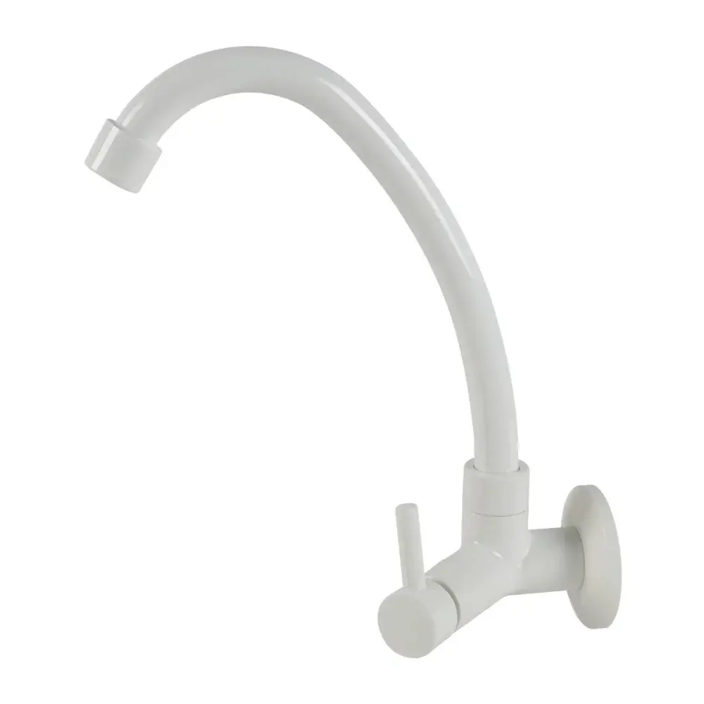 Torneira bica móvel ABS2060 para parede 1/4 branco da higa Higo ABS — fotografia 2