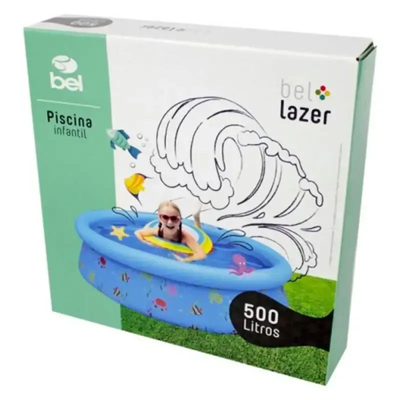 Piscina inflável infantil estampada 500 litros 150 x 38 CM 50033 BEL + bomba — fotografia 6