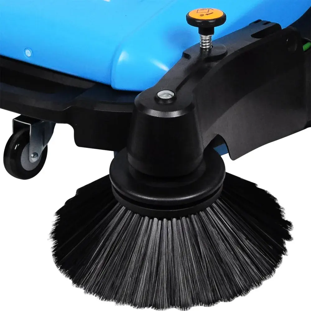 Varredeira manual para piso com 3 escovas 40L azul Kala — fotografia 3