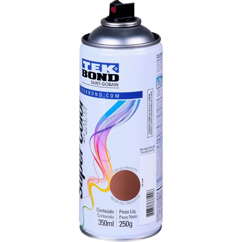 Tinta spray metálico Tekbond cobre 350ML — fotografia 7