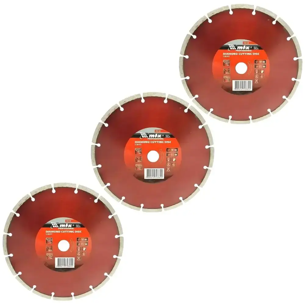 Disco diamantado segmentado 9 POL com 3 unidades MTX