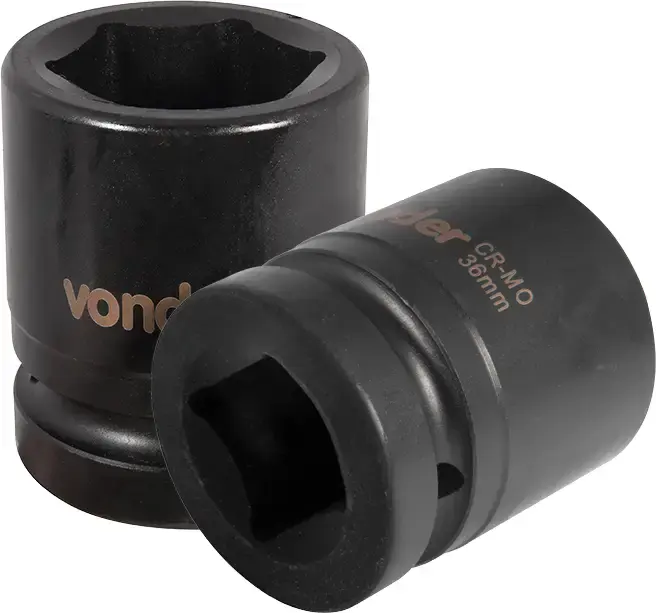 Soquete Sextavado Impacto Encaixe 1 polegada 36MM Cromado VONDER — fotografia de referência