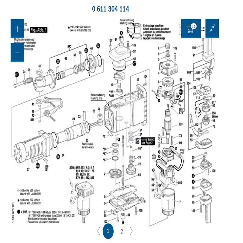 Rolamento 25X52X15 para martelo demolidor GSH 27 1610900027 Bosch — fotografia 4