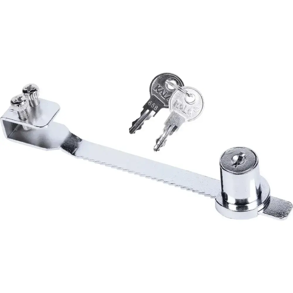 Fechadura vitrine 140MM cromado Kala — fotografia 4