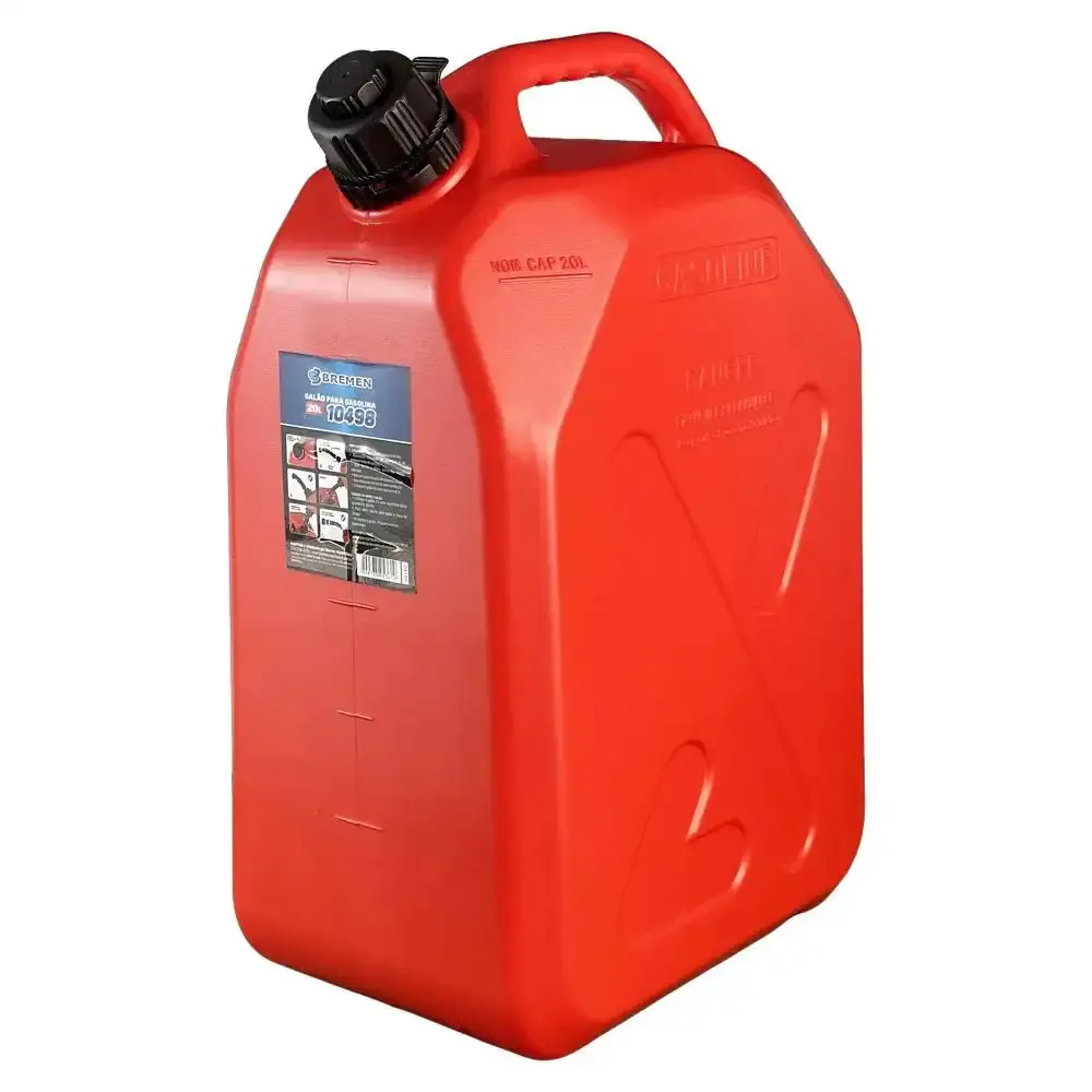 Galão em polietileno 20L para gasolina vermelho com extensor e tampa 10498 Bremen — fotografia 2