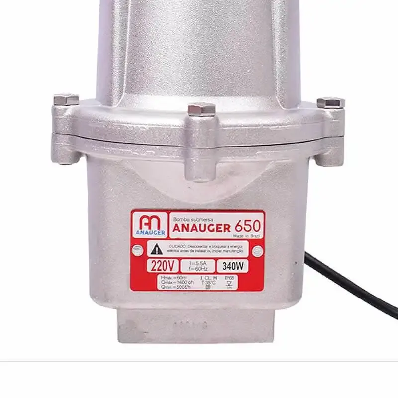 Bomba submersa para poço 340W 650 5G Anauger 110 V — fotografia 4