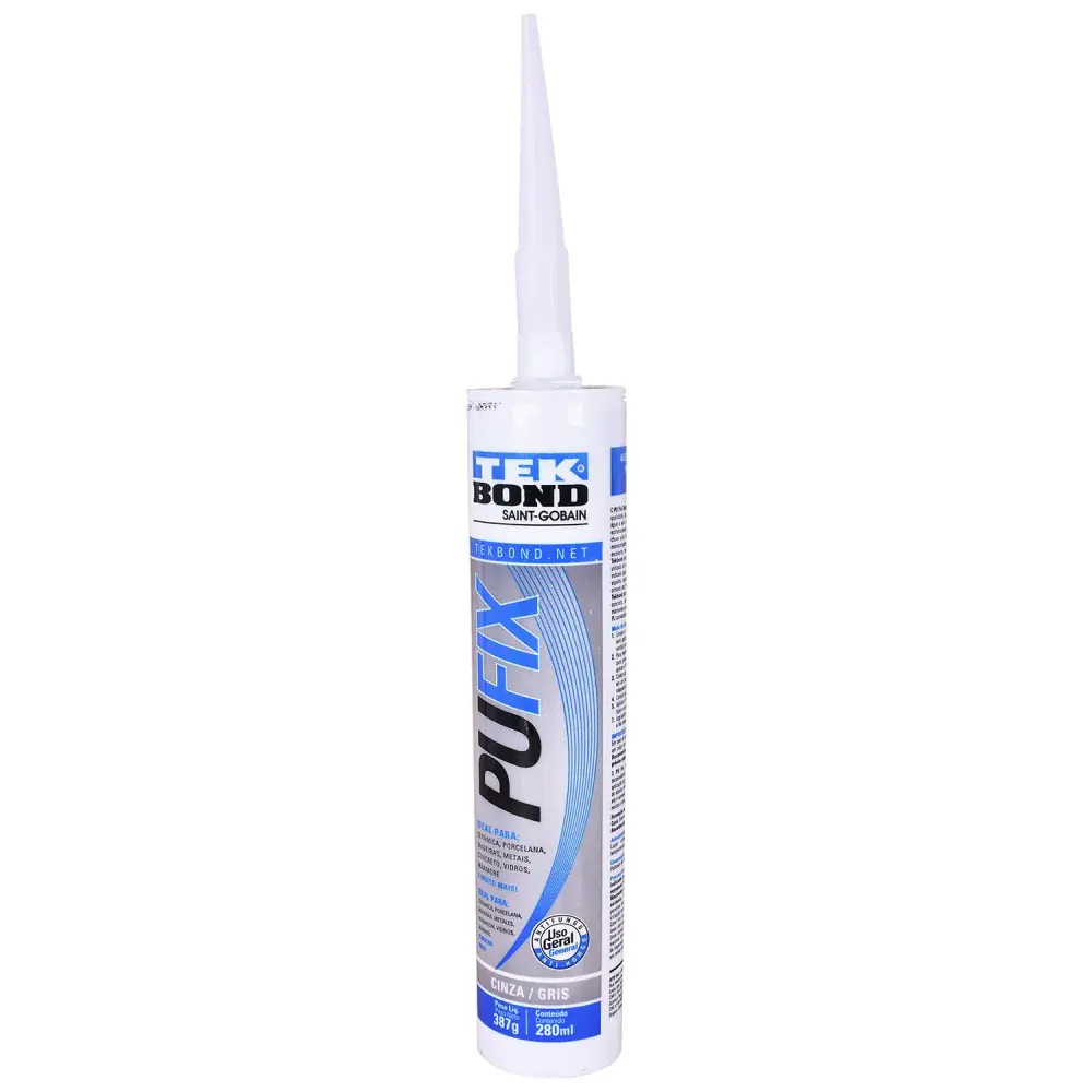 Adesivo multiuso PU40 fix cinza 280ML Tekbond
