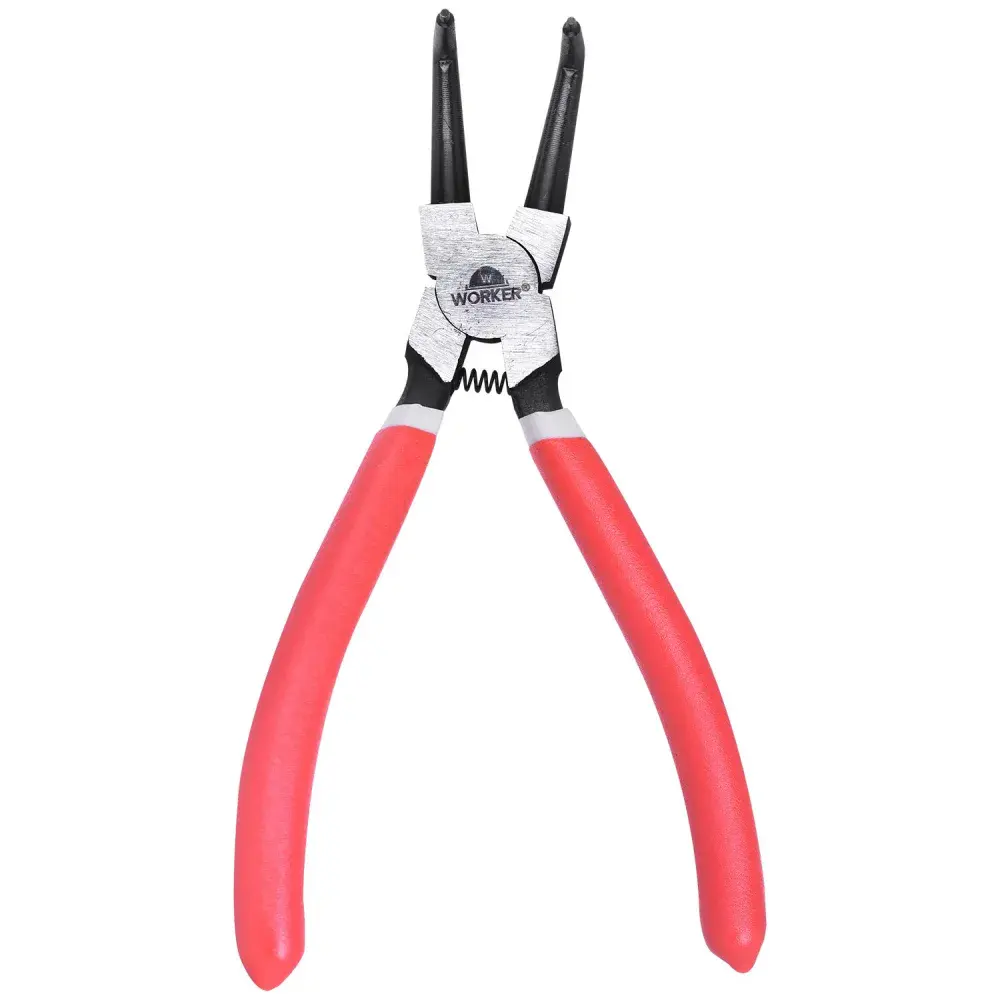 Alicate para anel bico curvo interno 6.1/2” 20958 Worker — fotografia 3